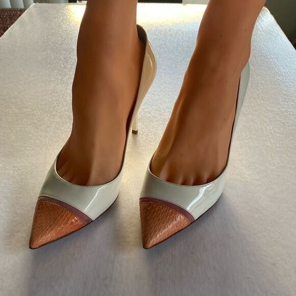 JIMMY CHOO Patent Leather Capri Pumps Size 36 1/2 - Picture 1 of 9